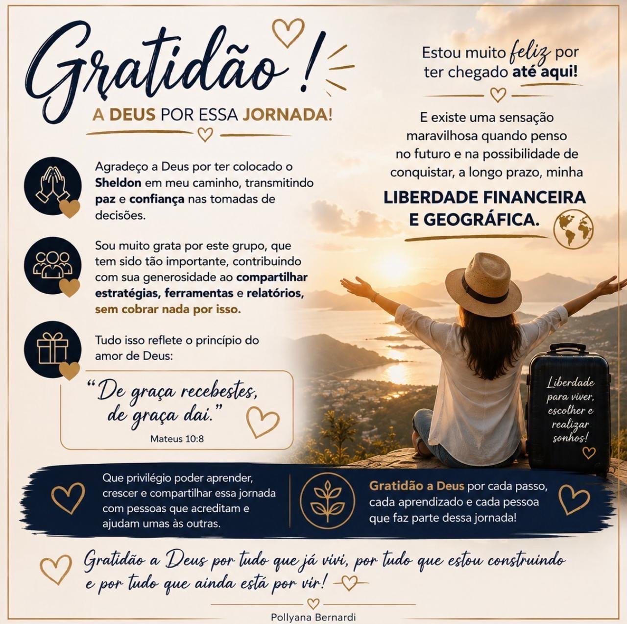 Mensagem de gratidão de aluna Lord's Garden